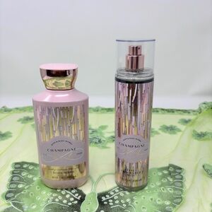 Bath & Body Works Pink Body Wash — Champagne & Berries Scent